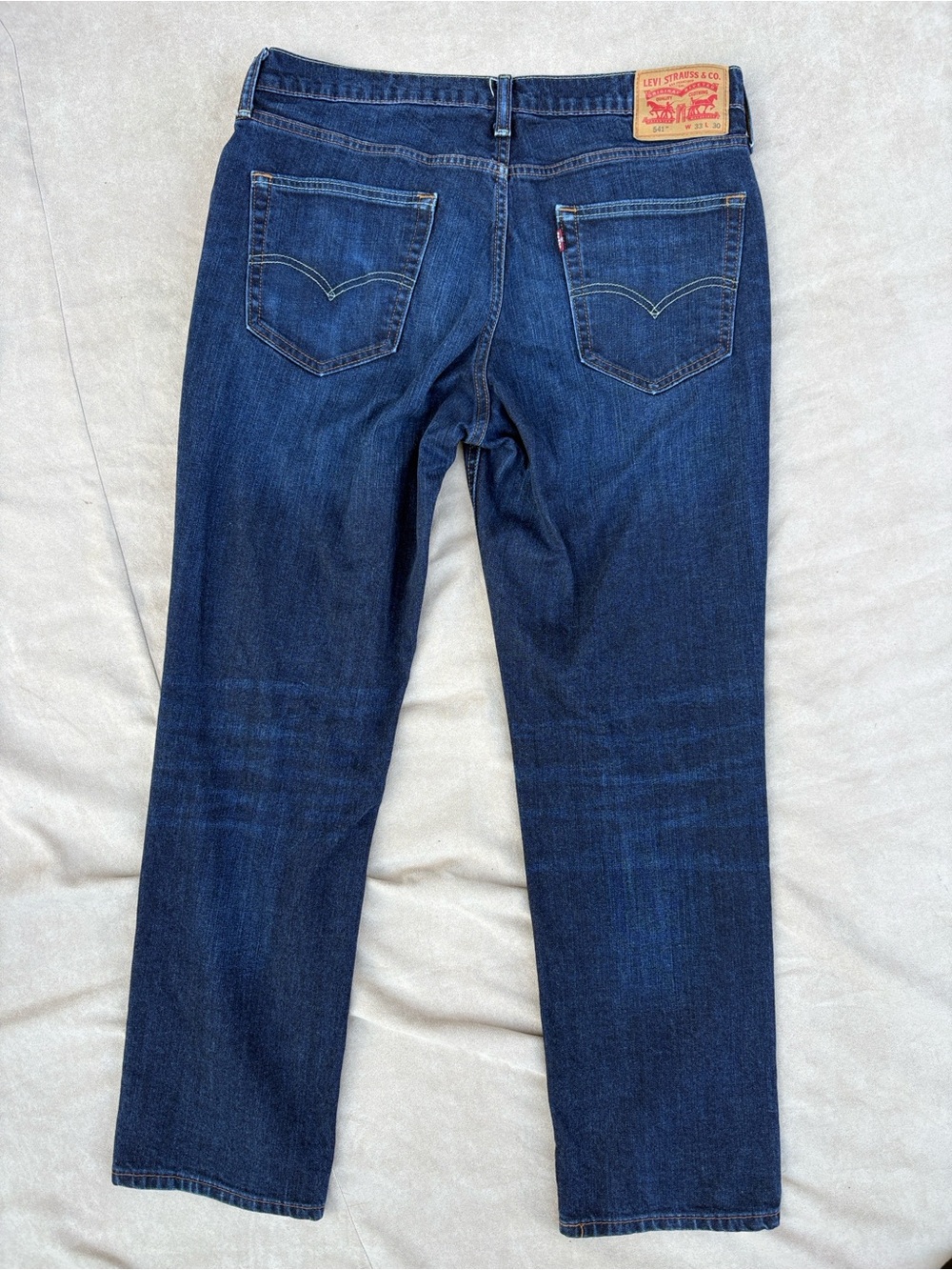 Levi's 541 Men's Indigo Washed Straight Denim Jeans - 33 x 30